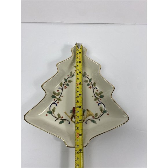 MIKASA Holiday Elegance Fine Porcelain Christmas Tree Candy Dish FK001 NEW - Picture 3 of 3